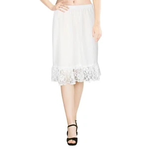 Cotton Half Slip Skirt Dress Extender Lingerie Net Frill Petticoat For Woman  - Picture 1 of 13