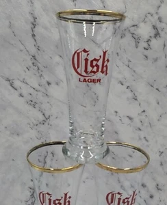 X 5 CISK LAGER BEER GLASSES - Picture 1 of 13