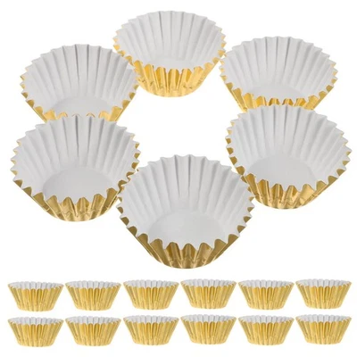 500 Pcs Pirottini Carta Alluminio Per Cupcake Cups Porta - Immagine 1 di 4