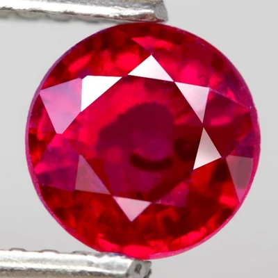 1.28Ct. Natural Gemstone Ruby Top Red Round Madagascar Beautiful Sparkles Color! - Image 1 of 4