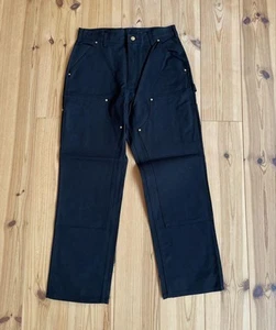 Carhartt Duck Double Knee Pants US 32 Black, 30” Inseam, Used - Picture 1 of 5