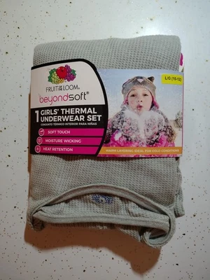 CAMISA Y PANTALÓN TÉRMICO FRUIT OF THE LOOM BEYOND SOFT NIÑAS TALLA GRANDE 10-12 GRIS Foto 1 de 2