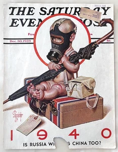 Saturday Evening Post magazine December 30, 1939 - Cover Only, Leyendecker art - Picture 1 of 1