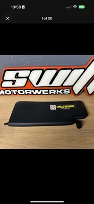 2000-2005 HONDA S2000 ПРАВАЯ ПАССАЖИРСКАЯ СТОРОНА RH ЧЕРНЫЙ СОЛНЦЕЗАЩИТНЫЙ КОЗЫРЕК В СБОРЕ OEM - Изображение 1 из 4