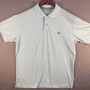 Lacoste Polo Shirt Mens Large Blue Made in France Preppy Classic - Picture 1 of 8