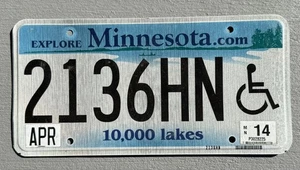 Placa de licencia para discapacitados de Minnesota silla de ruedas para discapacitados licencia MN - Imagen 1 de 2