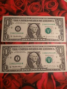 1995 $1 IMinneapolis BEP I-M Block Sequential #'s w/Stuck Digits Crisp UNC COND - Picture 1 of 8