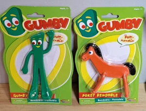 NJ CROCE POKEY & GUMBY 6'' BENDABLE LOT (2) NEW - Picture 1 of 3