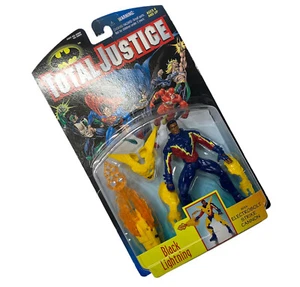 Total Justice Black Lightning Figure 1997 Kenner MOC Vintage DC Comics Batman - Picture 1 of 7