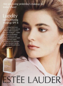 1992 Estee Paulina Porizkova lucidity makeup 1-page MAGAZINE AD - Picture 1 of 1