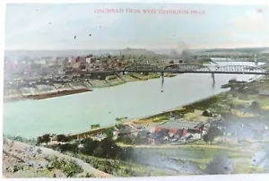 Cincinnati From West Covington Hills Vintage Postcard Unused Unposted Bridge - Picture 1 of 8