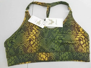 Kismet Women Yoga Bra Top Recycled Polyester Asasara Green Ltd Sz L (E12) - Picture 1 of 3