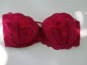 Sujetador push-up floral sin tirantes rosa Victoria's Secret para mujer talla 32 D rosa - Imagen 1 de 12