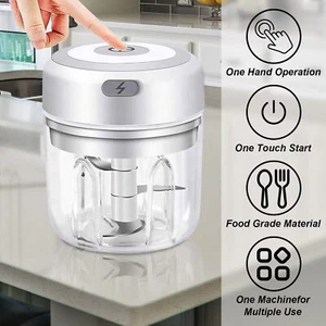 Electric Garlic Chopper Mini Wireless Portable Meat Grinder Mini Onion Choppe... - Bild 1 von 6