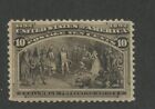 1893 US Stamp #237 10c Mint Hinged Fine Original Gum Catalogue Value $90