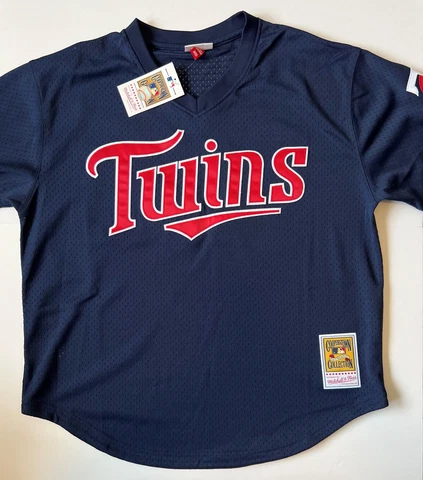 MITCHELL & NESS - David Ortiz 27 Navy Minnesota Twins 2002 Cooperstown -48 XL Cover