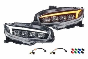 Morimoto Honda Civic XB LED Headlights, 2016-2021, Generation II, Pair, LF2-473 - Picture 1 of 10