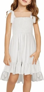 Blibean Girls Sundress Strap Dress Size 14 Years Old 3XL White - Picture 1 of 2