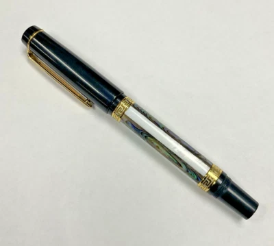 RARO Bolígrafo Danitrio Madreperla Concha de Abulón Dorado Negro 49/200 Foto 1 de 4