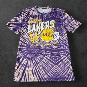 NBA Los Angeles Lakers '48 Tie Dye T-Shirt Herren Medium Lila Weiß Gelb - Bild 1 von 6