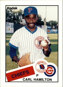 1988 Peoria Chiefs Team Issue #13 Carl Hamilton