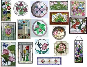 Pegatinas de vinilo transparente para ventanas de vitrales en miniatura 1:12 para casa de muñecas - Imagen 1 de 1