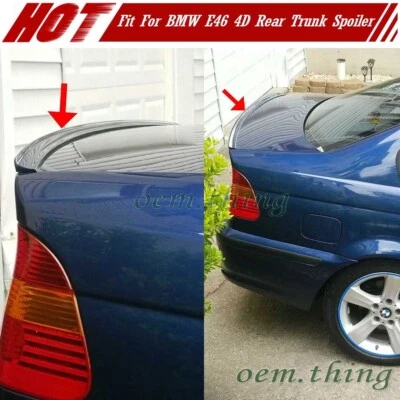 1999-2005 Fit FOR BMW 3-Series E46 4-Door Sedan Rear Trunk Lip Spoiler Painted - image 1 of 4