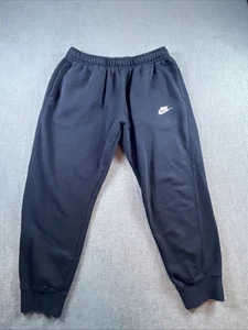 Vintage Nike Sweat Pants Sportswear Joggers Snap Back Pocket Black Mens L 90’s - Picture 1 of 11
