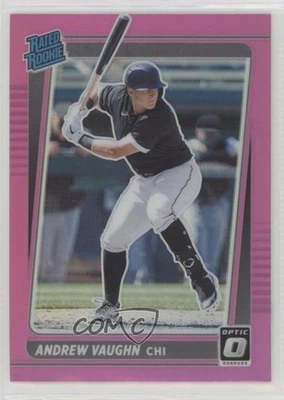 2021 Panini Donruss Optic Rated Rookie Pink Prizm Andrew Vaughn #116 Rookie RC - Image 1 of 2