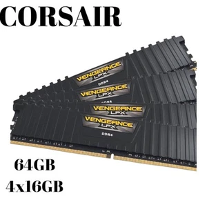 Corsair Vengeance LPX 64GB (4x16GB) DDR4-2666 RAM CMK64GX4M4A2666C16 Desktop PC - Bild 1 von 4
