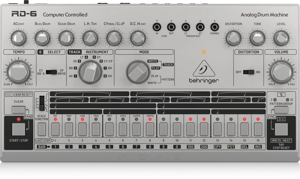 Bateria analógica clássica Behringer RD-6-SR - Imagem 1 de 1