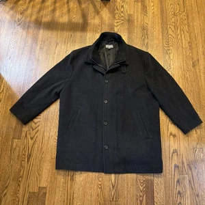 $274 Daniel Cremieux Hombres Lana Negro Abrigo Chaqueta Cremallera Completa Abotonada 4XL Alto - Imagen 1 de 24