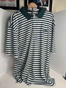 UAB Blazers Oxford America Polo Shirt Mens XL Green Striped Veri Cool See Pics - Picture 1 of 8
