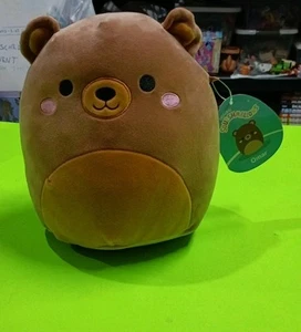 Peluche Squishmallows Omar l'Orso Guance Rosa Imbottito 8" 2023 con Etichetta (Leggi) - Foto 1 di 17