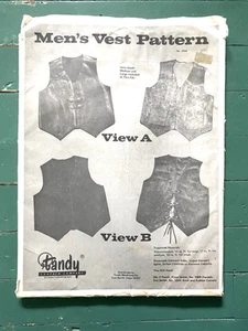 TANDY LEATHER Co. Men’s VEST PATTERN 2666 Small~Medium~Large UNCUT Motorcycle - Picture 1 of 3