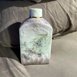 Antico vaso bottiglia floreale porcellana Carlsbad Austria bellissimo - Foto 1 di 24