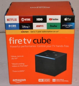 Fire TV Cube 2nd Gen Hands-Free w/ Alexa and 4K Ultra HD Streaming Media Player - Picture 1 of 4