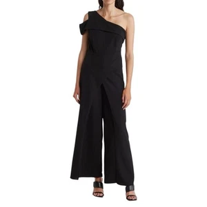 New Marina One Shoulder Asymmetric Jumpsuit Size 12 - Picture 1 of 4