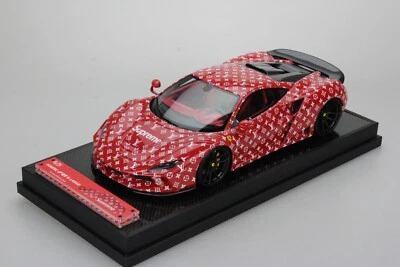1/18 Ivy Models Ferrari F8 Novitec in Red LV Carbon Base 30 pieces - Image 1 of 4