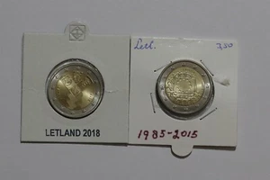 π§ π±π» LATVIA - 2 COMMEMORATIVE COINS B49 #2347 - Picture 1 of 3