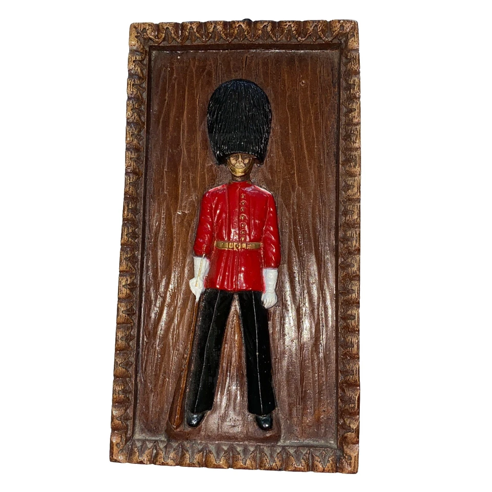 Placa de arte de pared vintage de la Guardia Británica británica soldado Inglaterra ¡Rara! Foto 1 de 4