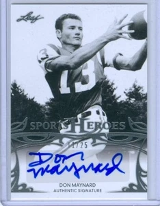 DON MAYNARD "AUTOGRAPH CARD #11/25" LEAF SPORTS HEROES 2013 - Picture 1 of 1