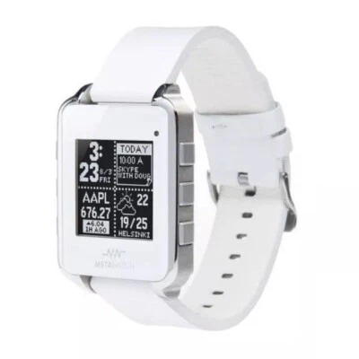 New Meta Watch MW3001 Fitness Monitor Frame White Bluetooth Smartwatch - Image 1 of 4