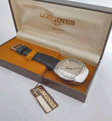 Orologio Vintage Longines Automatico Data. revisionato - cinturino, scatola ed etichetta cal. 633 - Immagine 1 di 4