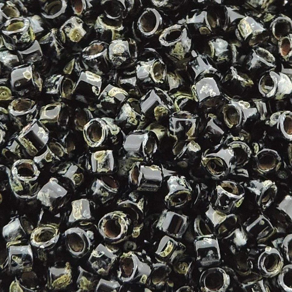 Miyuki Delica Seed Beads Size 11/0 Picasso Smokey Black 7.2g Db2261