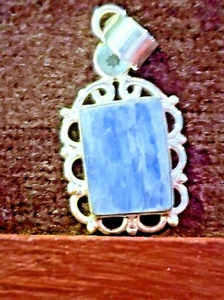 Colgante de plata de ley de cianita - Imagen 1 de 3