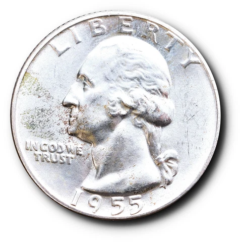 1955 Washington Quarter Silver  25C Uncirculated Cover