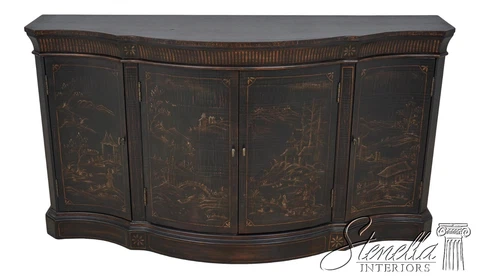 60665EC: ETHAN ALLEN Chinoiserie Decorated Credenza Sideboard Cover