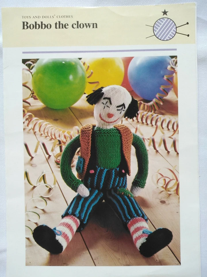 BOBBO THE CLOWN - Pattern for a delightful toy clown for your youngster - Image 1 of 1