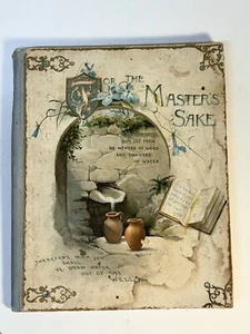 1890’s Ernest Mister Color Lithograph For The Master’s Sake Religious Poems - Imagen 1 de 13